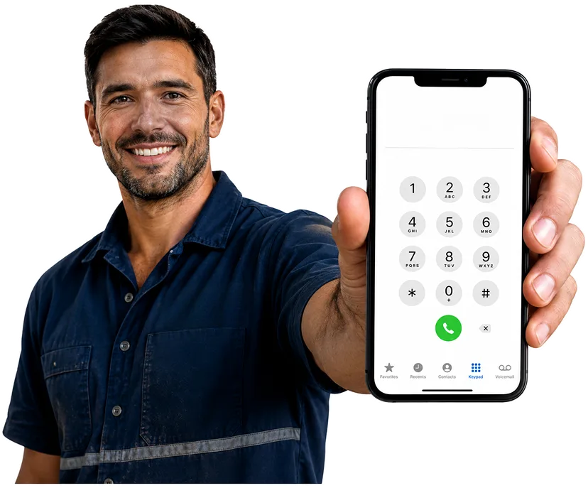 Our plumber taking a booking call for Hunters Hill