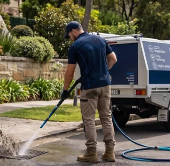 Plumber tracing a drain smell in Hunters Hill